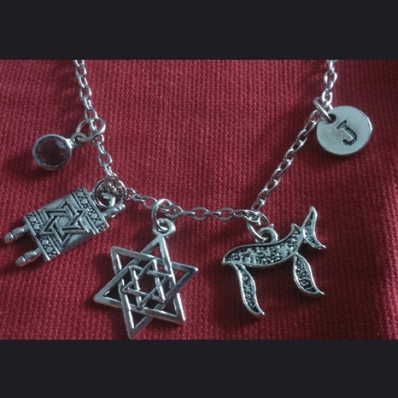 Judaism Jewelry - LAST 1/Chai Star of David Torah Necklace 18" adj